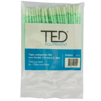 Tiges nettoyantes TED pour férules 2,5mm (SC, ST, FC) /Qté 50
