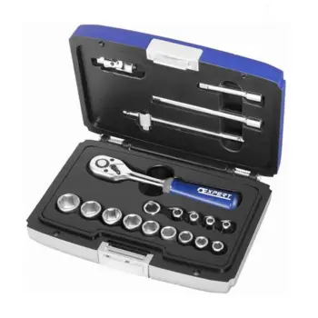 Coffret clés à cliquet 1/4'' 6 pans 19 pièces