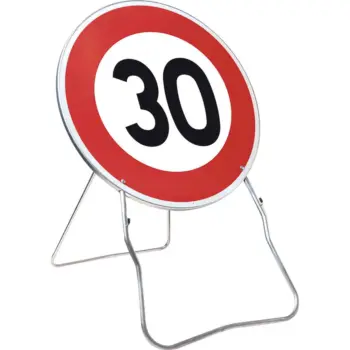 Panneau temp BK14 650 Cl.1 ''Limite de vitesse 30km/h'' + PL