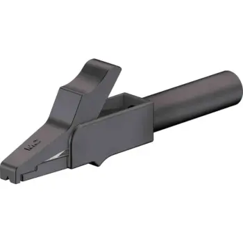 Pince crocodile isolée noire /Qté 10