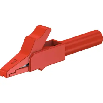 Pince crocodile isolée rouge /Qté 10