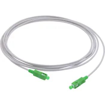 Cordon optique SX SC/APC-SC/APC G.657A2 Ø3,0mm Armé Blanc Lg 3,0m