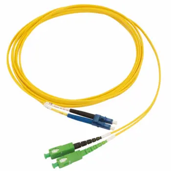 Cordon optique DX LC/APC-SC/APC G.657A2 Ø2,0mm Jaune Lg 2,0m