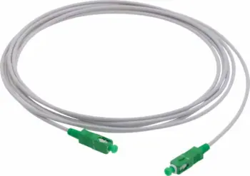 Cordon optique SX SC/APC-SC/APC G.657A2 Ø3,0mm Armé Blanc Lg 10m