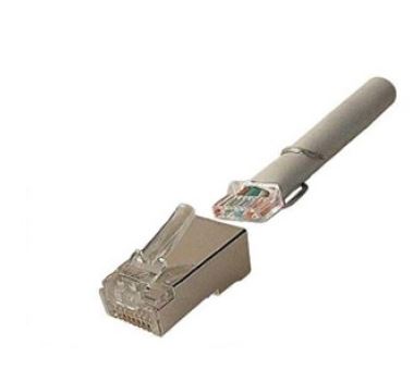 Connecteur RJ45 Cat6 STP contacts décalés avec peigne - 10 pcs