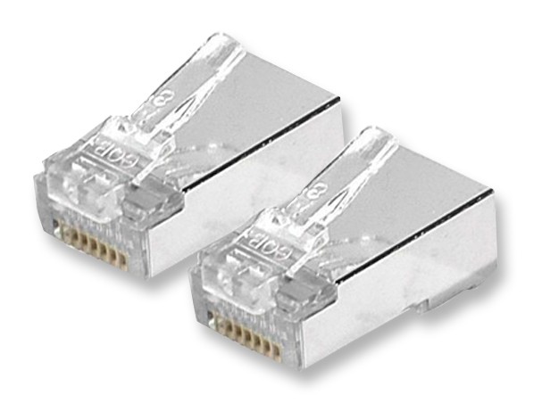 Lot De 180 Connecteurs RJ45 UTP + 160 Capuchons Gris 6 Mm - Roline, Neuf