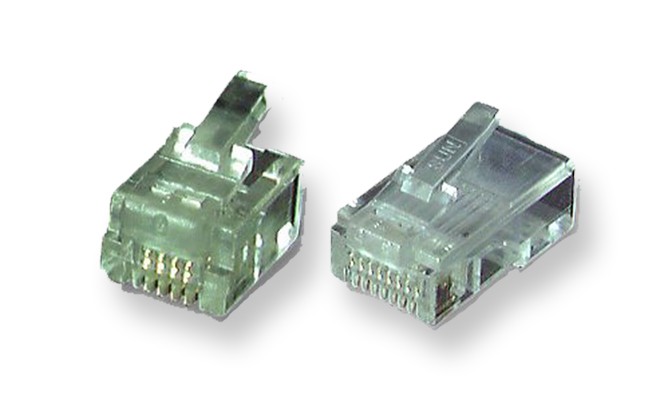 Connecteur RJ11 UTP câble plat - 10pcs EOL