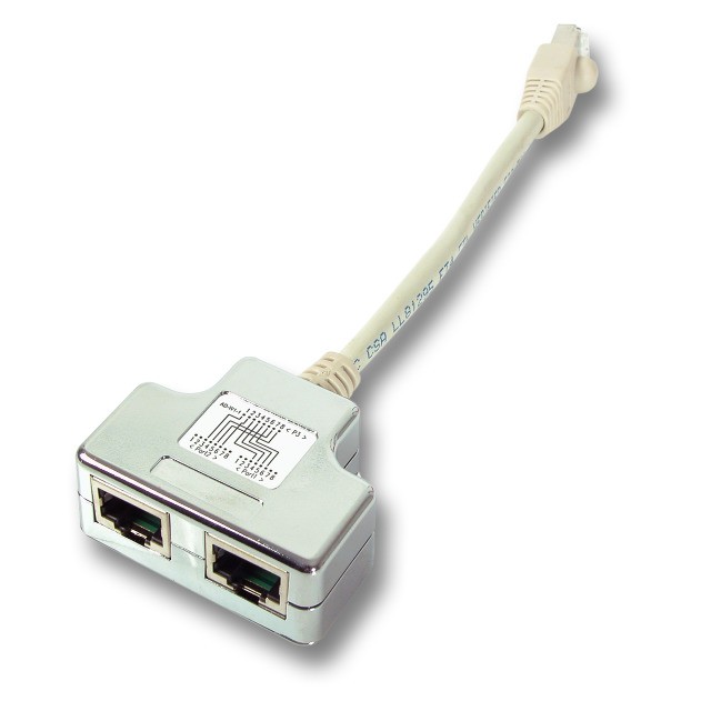 Doubleur de ligne téléphonique 2 lignes séparées - 0.15m