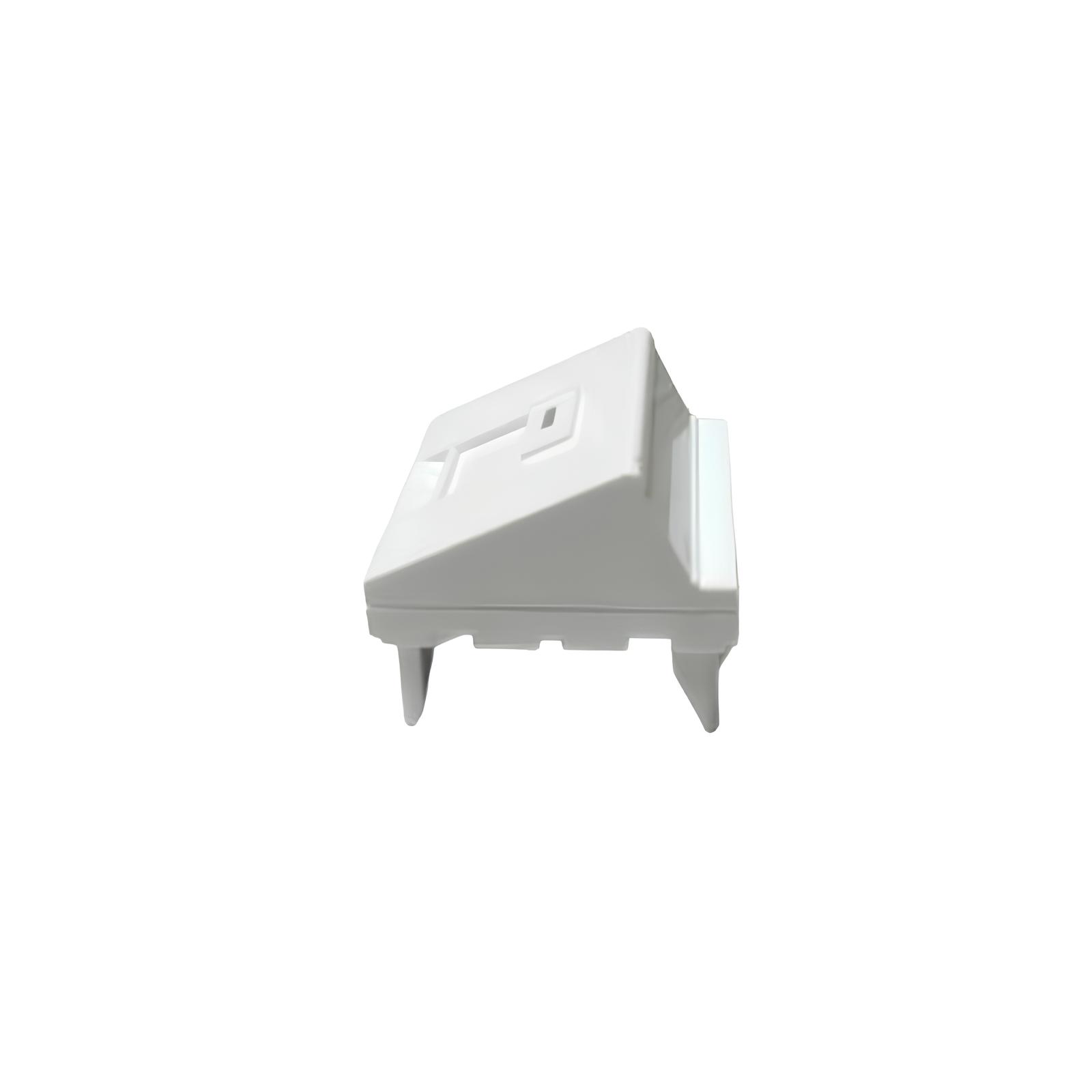 HSD - Plastron incliné 45x45 RJ45 45° 1 port avec volet - blanc