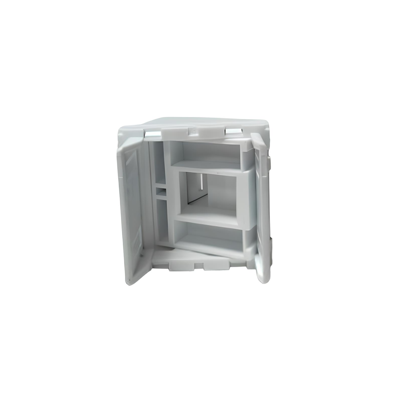 HSD - Plastron incliné 45x45 RJ45 45° 1 port avec volet - blanc