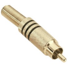 Connecteur RCA Mâle doré noir - NPR