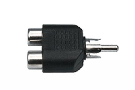Adaptateur RCA M / 2 x RCA F (blanc/rouge)