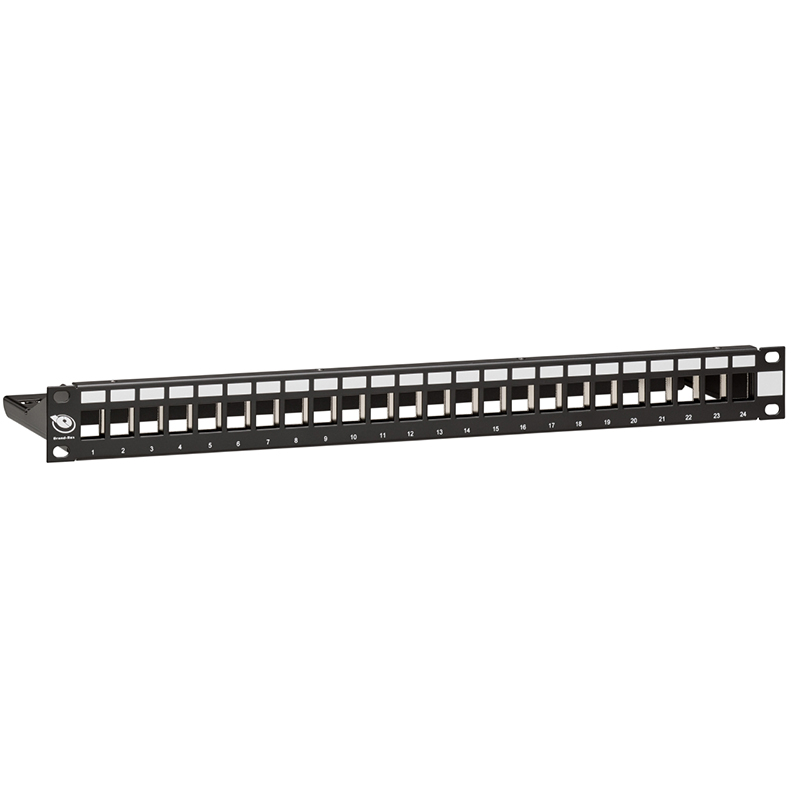 LEVITON - MMCPNLX24SIJ2MIL - Panneau brassage 24P 1U noir