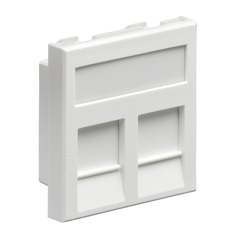LEVITON - Plastron Plat Double 45X45 avec volets