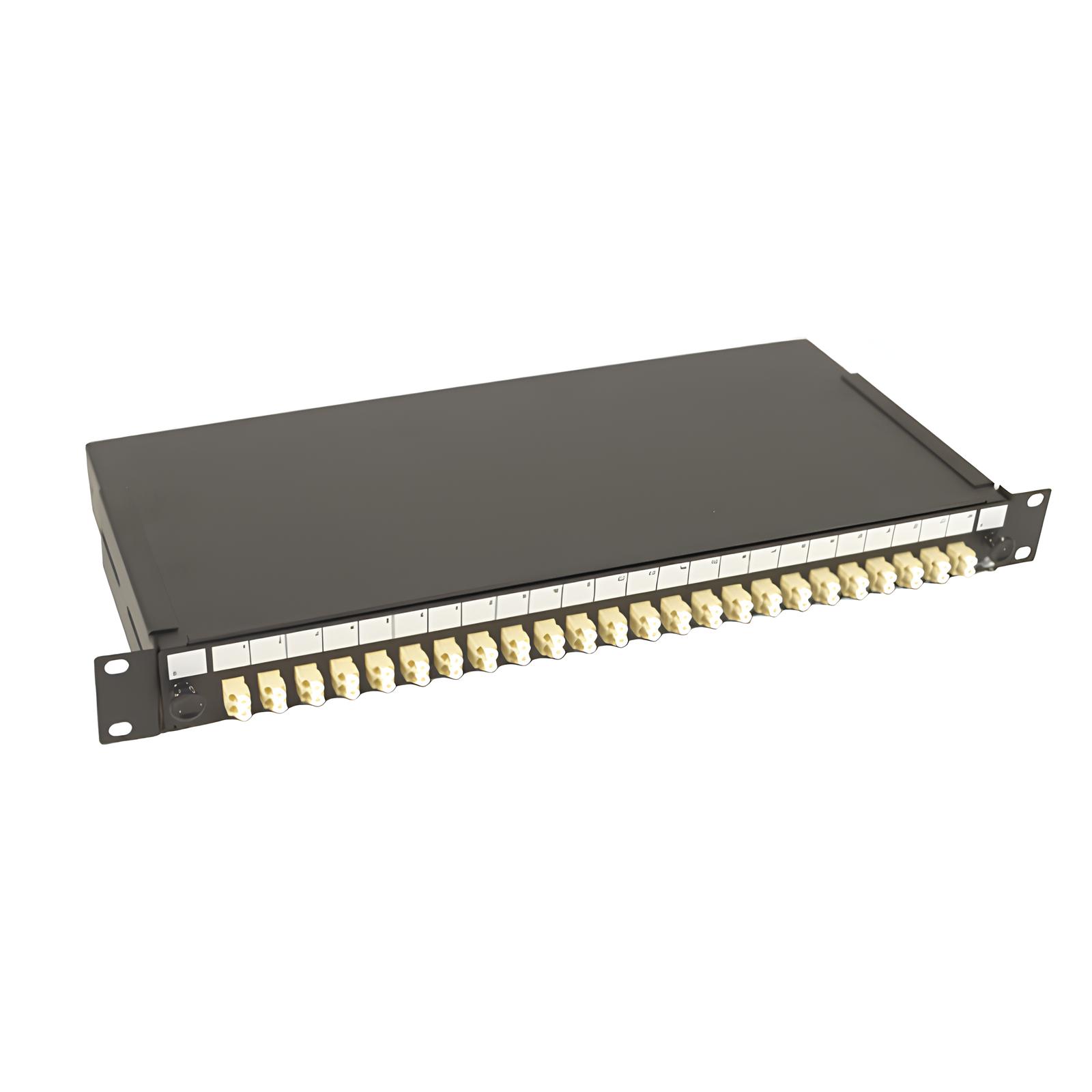 LEVITON - Tiroir optique coulissant équipé pour 24 x LC APC Duplex 1U