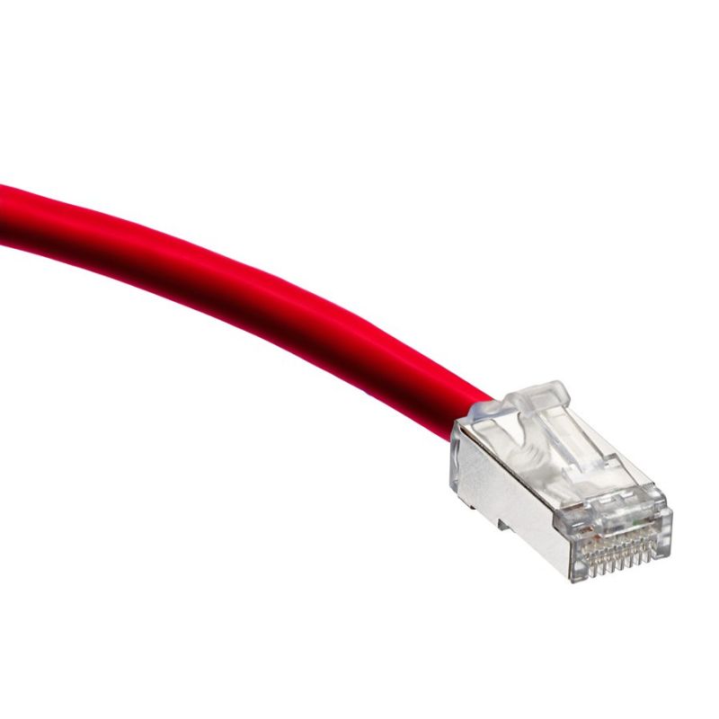 LEVITON - Cordon Cat6a S/FTP LSZH - Rouge - 2 m