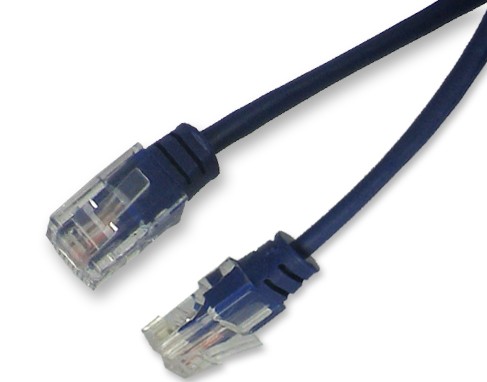 Cordon RJ45 1 paire bleu 4/5 "téléphone" 100 ohms - 0.5m 100% cuivre