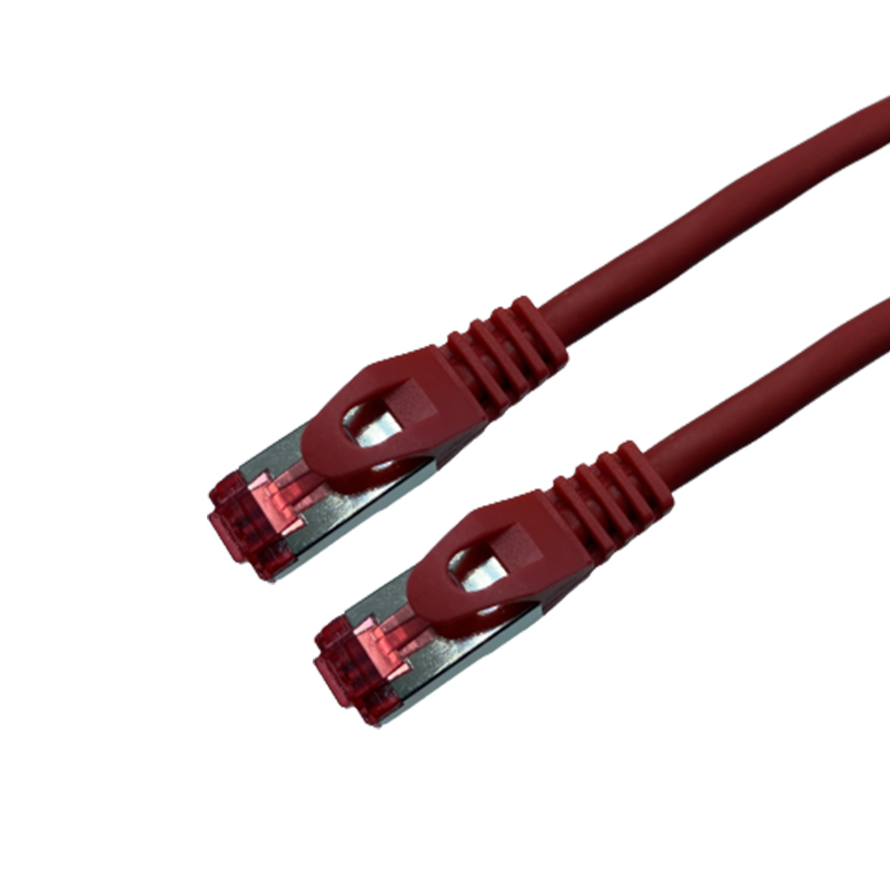Cat 6a SSTP LSOH ROUGE Snagless avec fiche de test – 7m