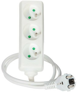 UPTEC - Multiprise 2P+T 3 prises - 1.5m