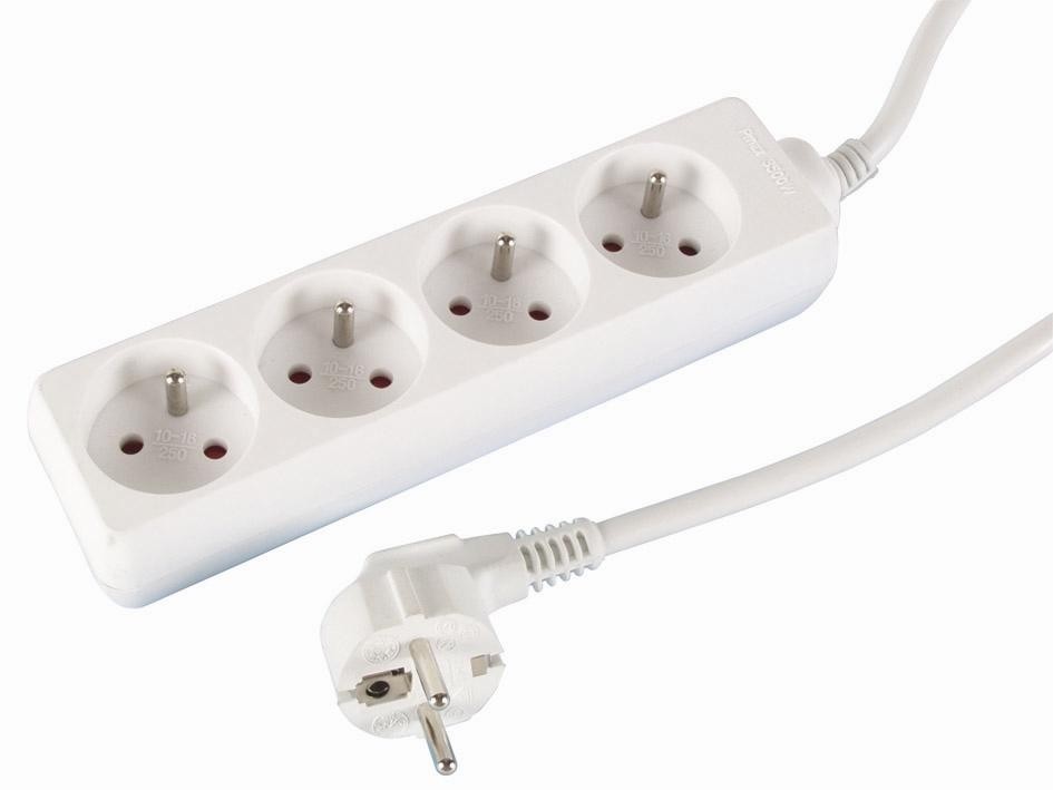 UPTEC - Multiprise 2P+T 4 prises - 1.5m