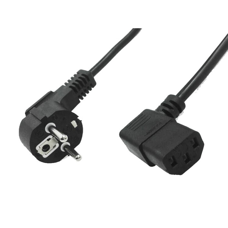 Cordon secteur 2P+T coudé / C13 coudé - 3x1mm² - 1.5m - NPR