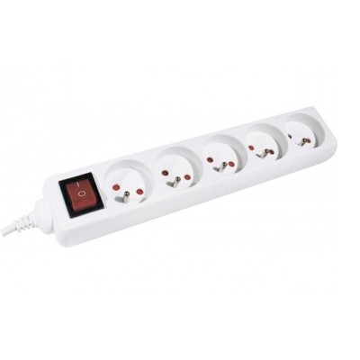 UPTEC - Multiprise 2P+T 5 prises avec interrupteur - 4m