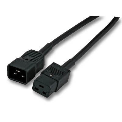 Rallonge secteur PC C19 / C20 Noir - 2.5m - NPR