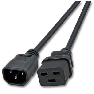 Rallonge secteur PC C14 / C19 Noir - 1.8m - NPR