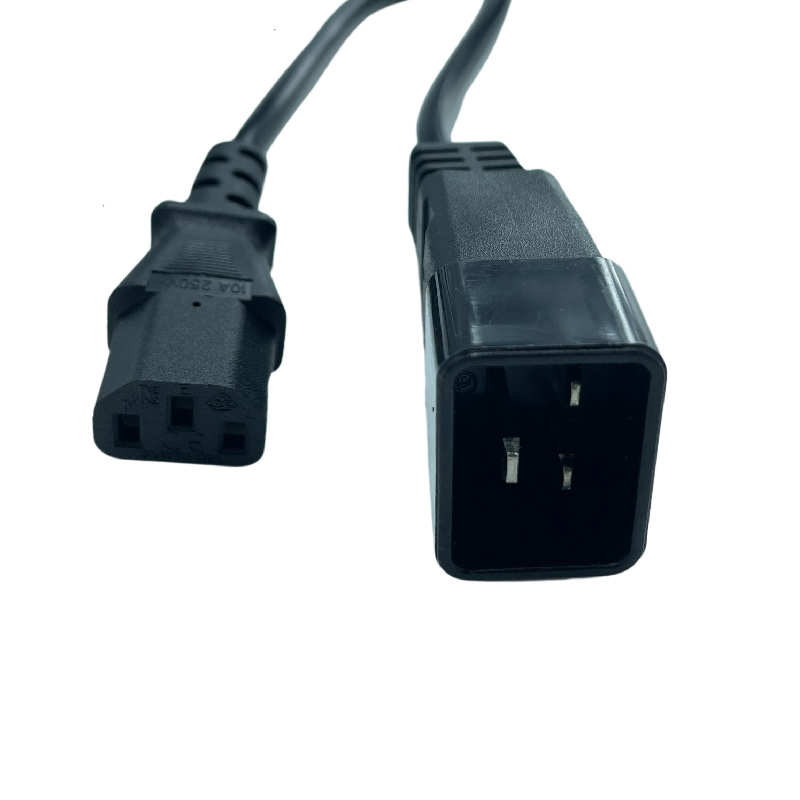 Rallonge secteur PC C13 / C20 - noir - 1.80m - NPR