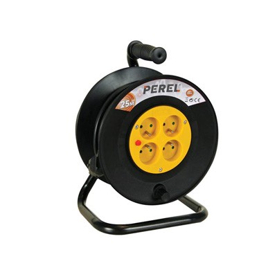 Enrouleur 25m - 3G1.5 - 4 prises