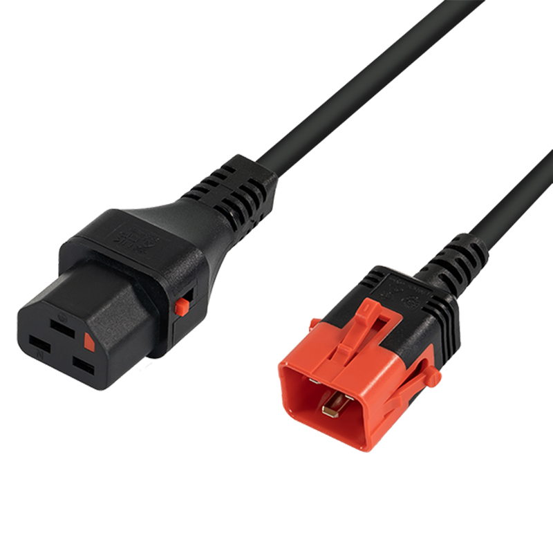 IEC Lock - Rallonge secteur C20/C21 - 3m Noir