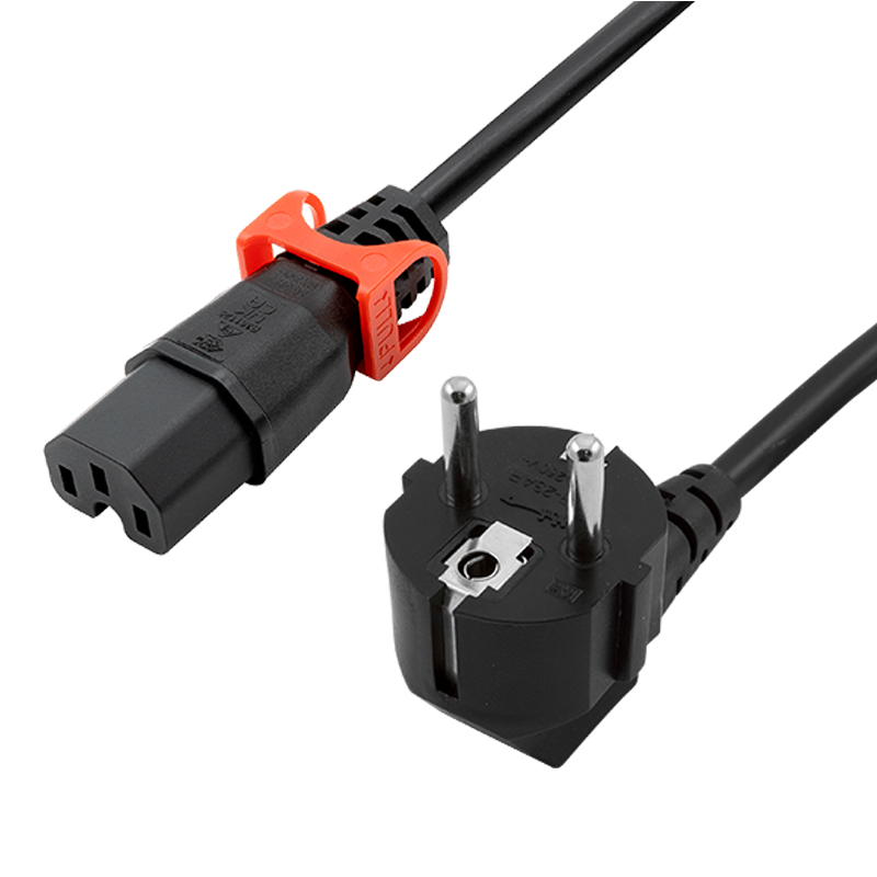 IEC Lock - Cordon secteur 2P+T FR / C15 - 3m Noir