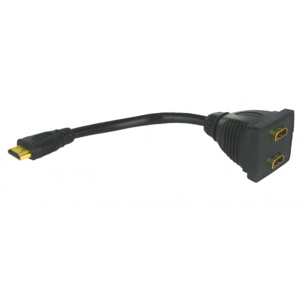 Doubleur HDMI M vers 2 x HDMI F - EOL