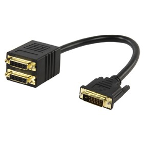 Doubleur DVI-D mâle vers 2 DVI Femelle