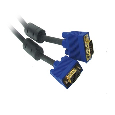 Rallonge SVGA OR avec ferrites M/F - 3 coax - AWG30 - 1m
