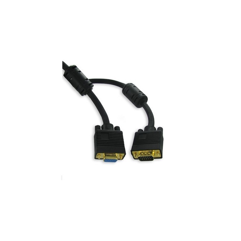 Cordon SVGA OR avec ferrites M/F - 3 coax - AWG28 - 30m