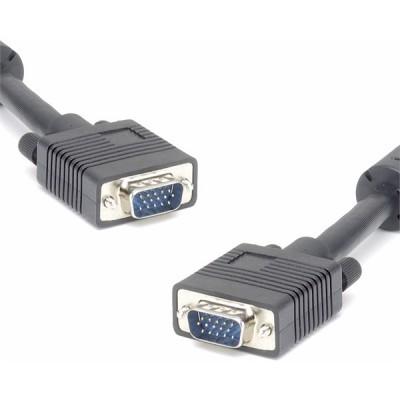 Cordon SVGA OR avec ferrites M/M - 3 coax - AWG28 - 50m - EOL