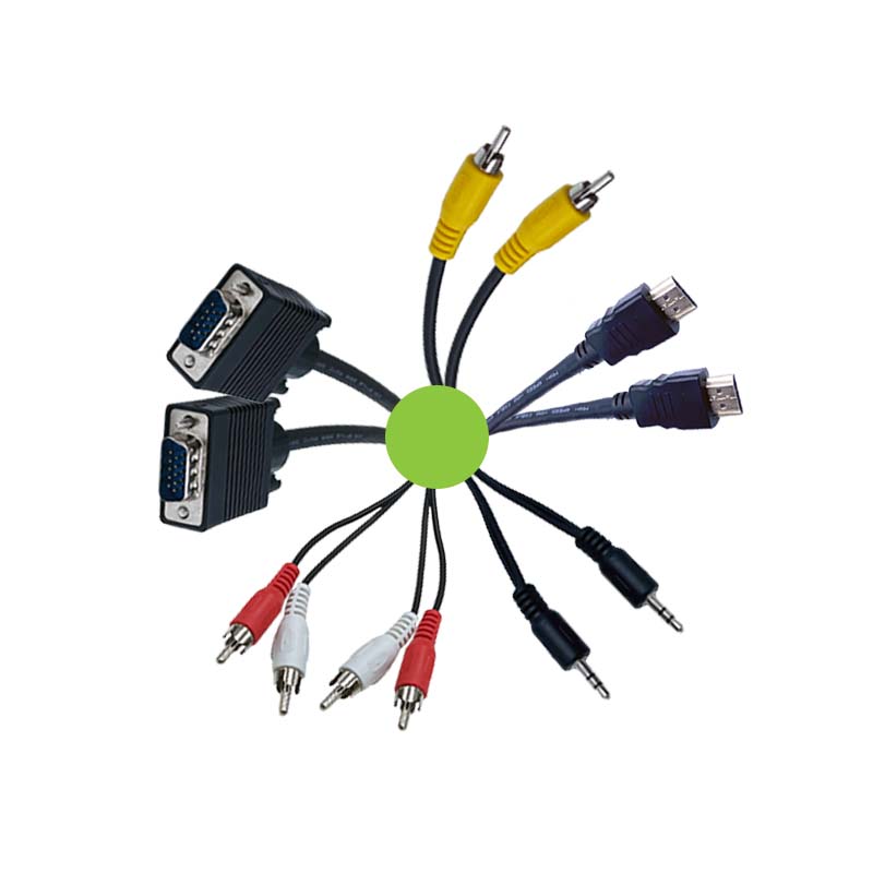 Kit Câbles Light 5m - VGA+jack audio+2xRCA audio+RCA vidéo+HDMI -EOL