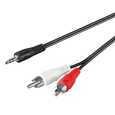 Cordon audio stéréo Jack 3,5 M / 2 x RCA M - 1.50m