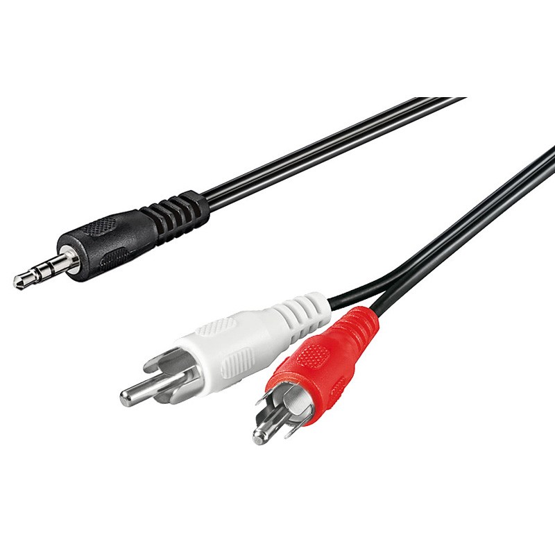 Cordon audio stéréo Jack 3.5 M / 2 x RCA M - 10m - NPR