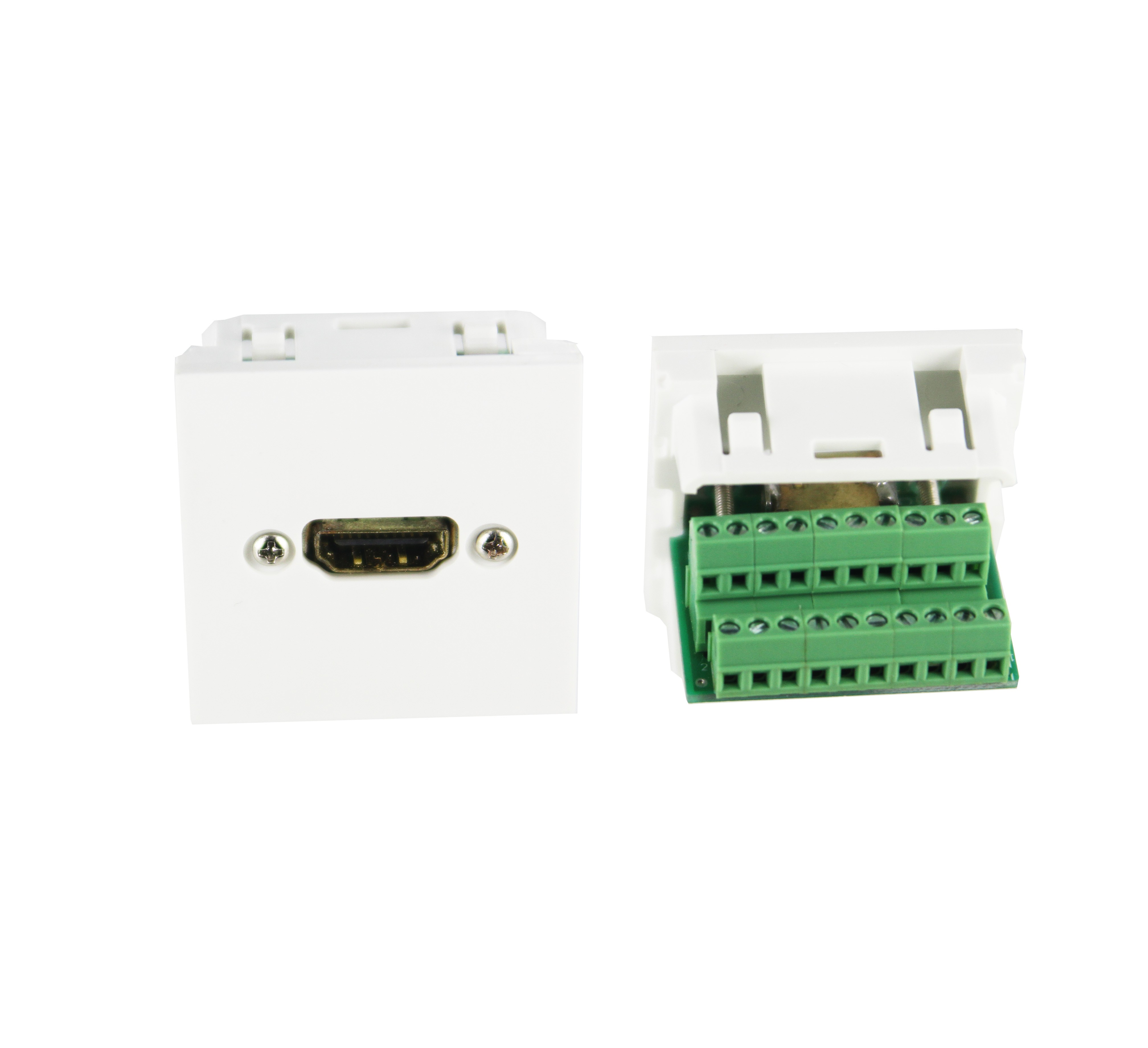 Plastron 45x45 HDMI 1.4 F bornier à visser - NPR