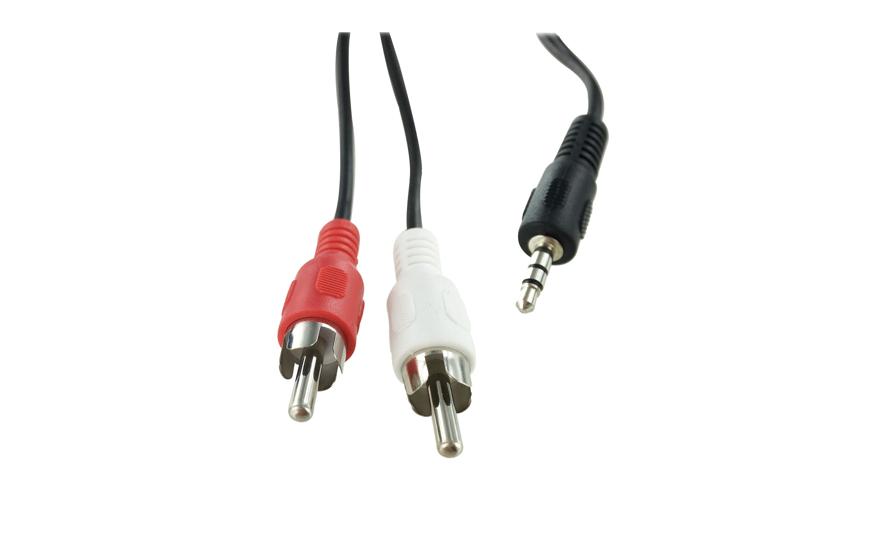 Cordon audio stéréo Jack 3.5 M / 2 x RCA M - 5m - blindé