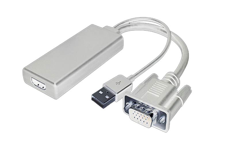 Adaptateur VGA+USB M vers HDMI F (Full HD 60Hz) - 0.20m - NPR