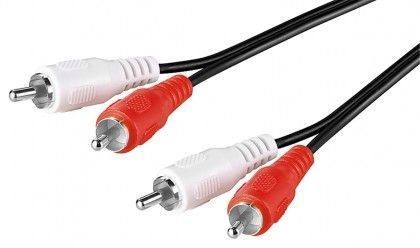 Cordon audio 2 x RCA M/M - 15m - blindé