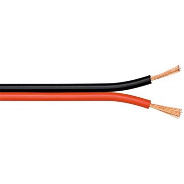 Câble Haut-Parleur Plat Gamme Eco - 2x2.5mm² - noir et rouge - 100m