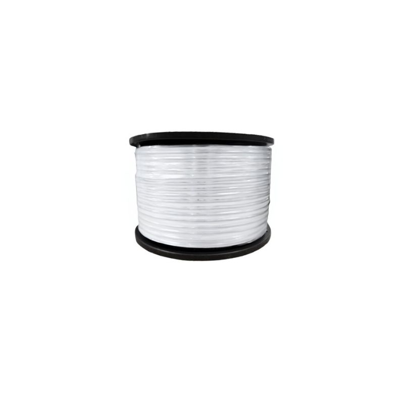 Câble Haut-Parleur Gamme Pro - Gainage rond - 2x2.5mm² - Blanc - 100m