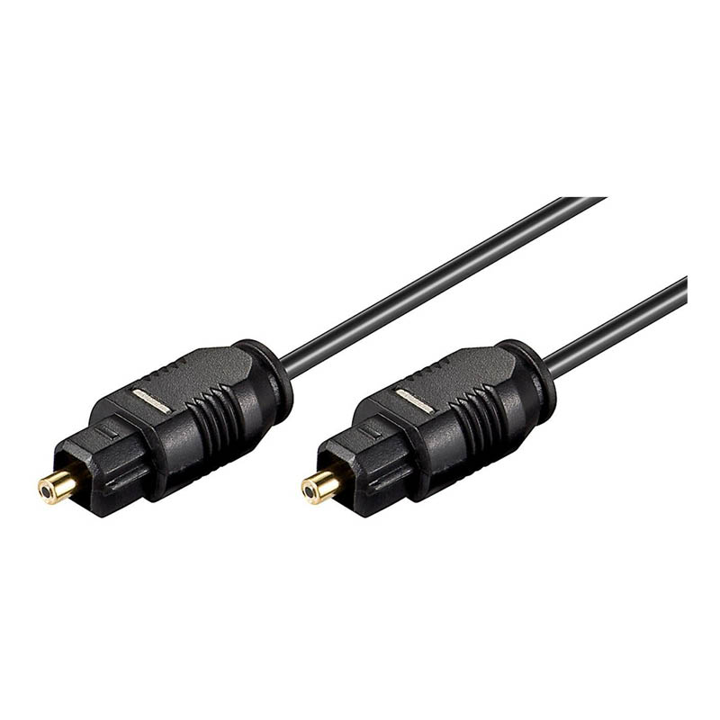 Cordon audio optique Toslink (diam 2.2mm) noir - 2m