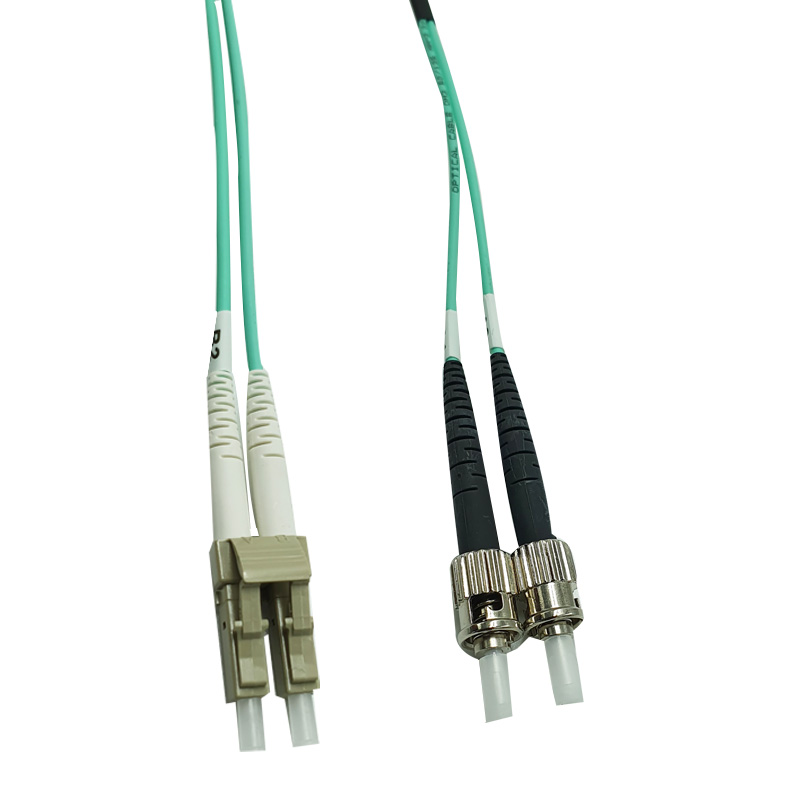 Cordon FO Duplex multimode 50/125 ST / LC - OM3 - 10m - NPR