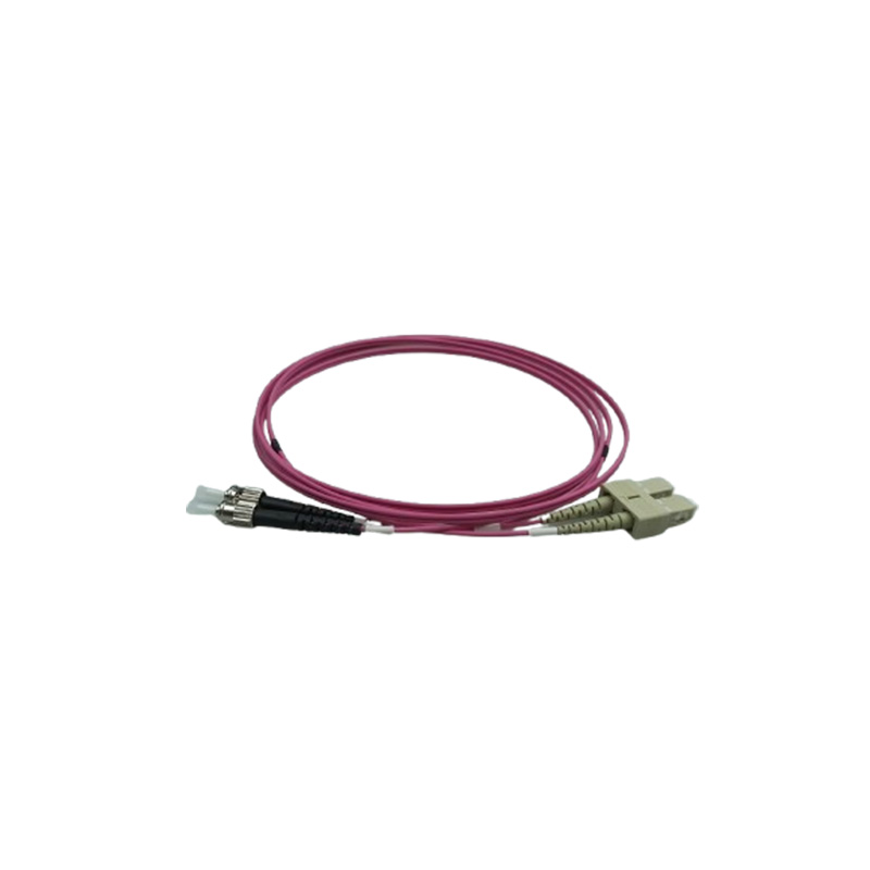 Cordon FO Duplex multimode 50/125 ST / SC - OM3 - 2m VIOLET