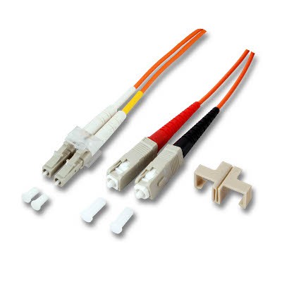 Cordon FO Duplex monomode 9/125 SC / LC - 25m - NPR